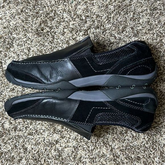 Vionic Eli Slip On Loafers Mens Black Leather Suede Orthaheel Technology size 12 - Picture 7 of 8